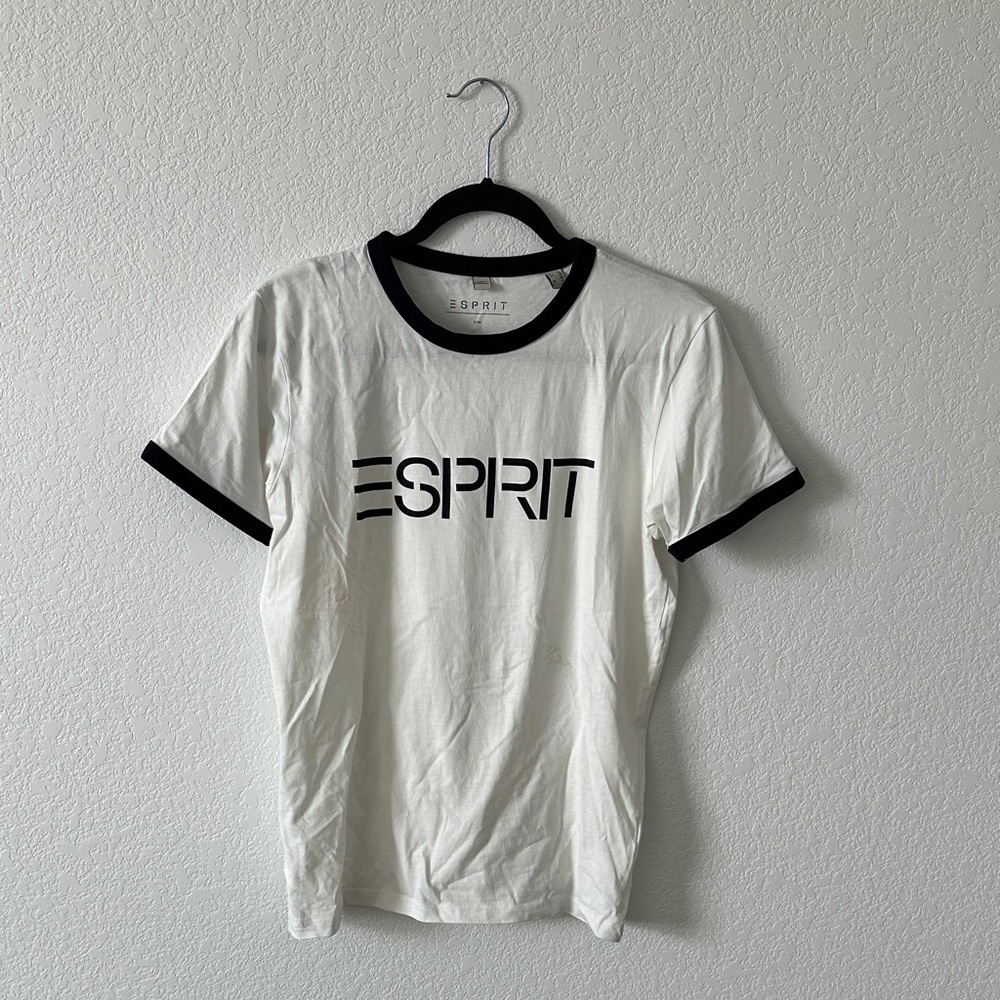 Esprit Women’s White Tee with Black Trim